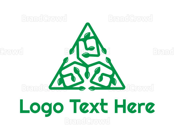 Green Triangular Vines Logo