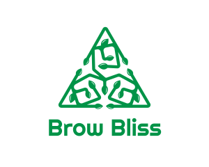 Green Triangular Vines logo design