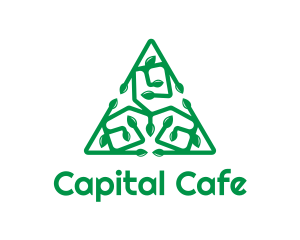 Green Triangular Vines logo design