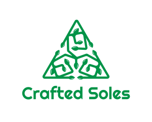 Green Triangular Vines logo design