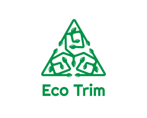 Green Triangular Vines logo design