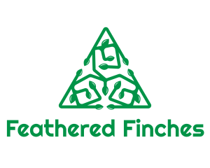 Green Triangular Vines logo design