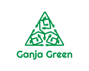 Green Triangular Vines logo design