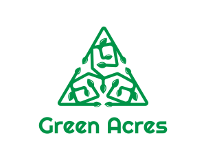 Green Triangular Vines logo design