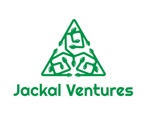 Green Triangular Vines logo design