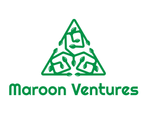 Green Triangular Vines logo design