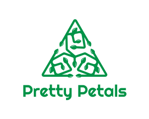 Green Triangular Vines logo design