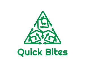 Green Triangular Vines logo design