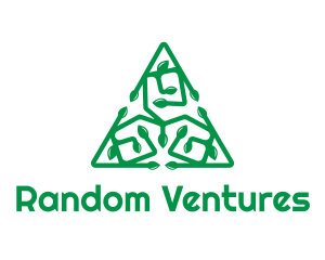 Green Triangular Vines logo design