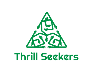 Green Triangular Vines logo design