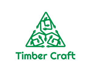 Green Triangular Vines logo design