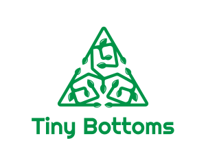 Green Triangular Vines logo design