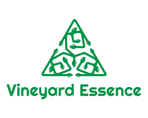 Green Triangular Vines logo design