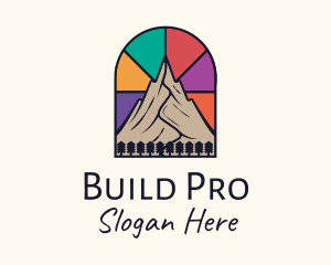 Basilica - Stained Glass Mountain logo design