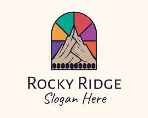 Stained Glass Mountain  logo design