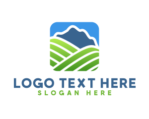 Grazing - Natural Mountain Field logo design