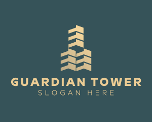 Tower Building Real Estate logo design