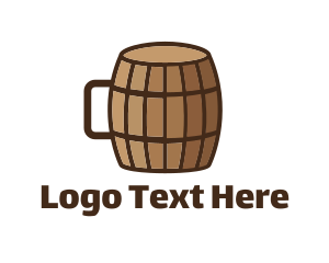 Draft Beer - Beer Barrel Mug logo design