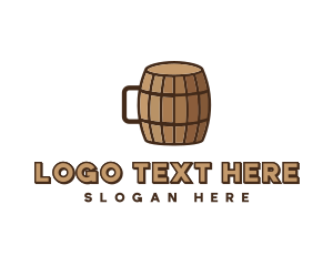 Bar - Beer Barrel Mug logo design