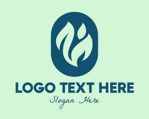 Yoga - Natural Green Leaves logo design