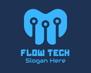 Blue Tech Company logo design