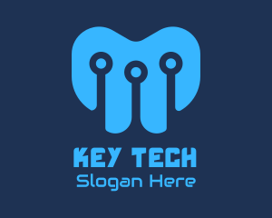 Blue Tech Company logo design