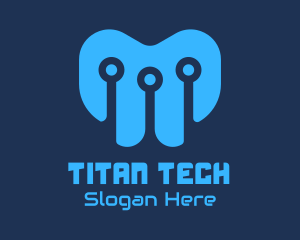 Blue Tech Company logo design