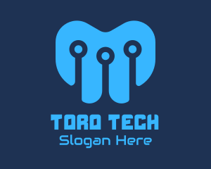 Blue Tech Company logo design