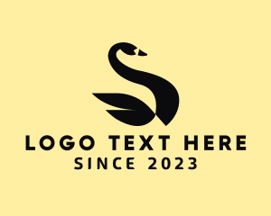 Birdwatcher - Geometric Swan Aviary logo design