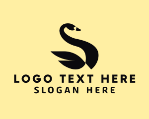 Geometric Swan Aviary Logo