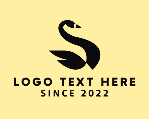 Swan - Black Swan Animal logo design