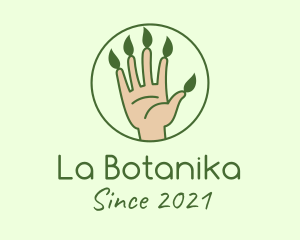 Natural - Nature Gardener Hand logo design