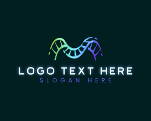 Helix - Letter M Biotech Lab logo design