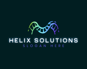 Helix - Letter M Biotech Lab logo design