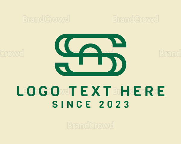 Simple Modern Company Letter SA Logo