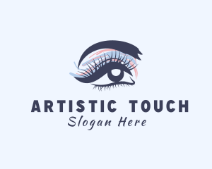 Watercolor Eyelash Beauty logo design