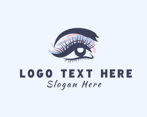 Lashes - Watercolor Eyelash Beauty logo design