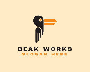 Long Beak Bird  logo design