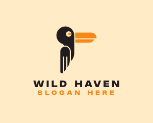 Long Beak Bird  logo design