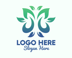 Green Environment Leaves Logo