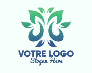 Green Environment Leaves Logo