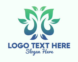 Tea Leaves - Green Environment Leaves logo design