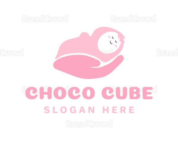 Pink Newborn Baby Logo