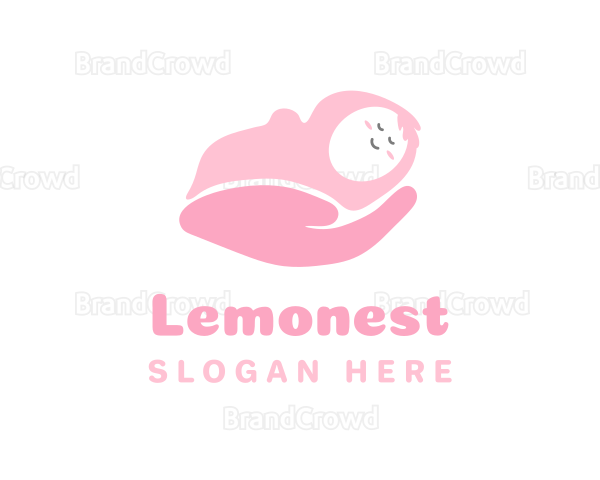 Pink Newborn Baby Logo