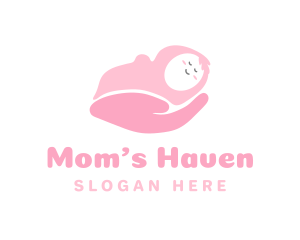 Pink Newborn Baby logo design