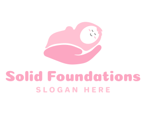 Baby Boutique - Pink Newborn Baby logo design