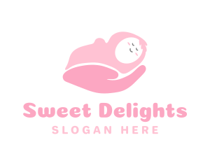 Pink Newborn Baby logo design