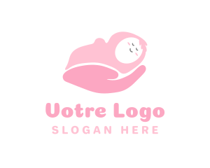 Maternity - Pink Newborn Baby logo design