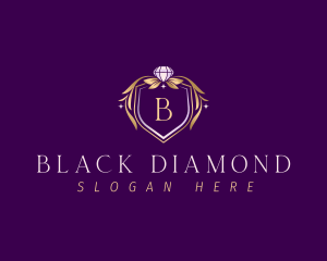 Diamond Shield Crest logo design