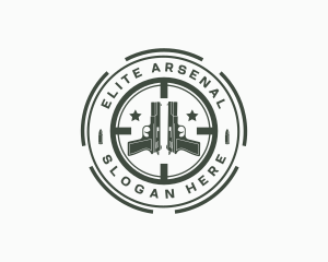 Arsenal - Pistol Weapon Artillery logo design